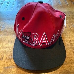 New Vintage Alabama Crimson Tide Hat Cap Mens Snapback One Size Red Script